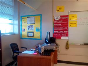 Teacher desk front 